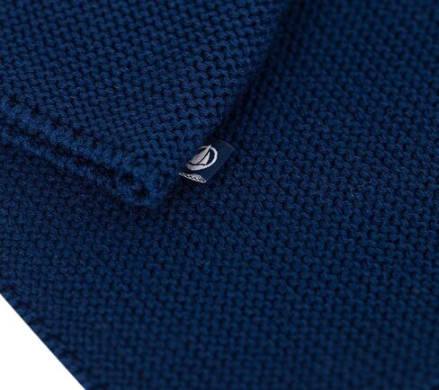 Petit Bateau BOY Babies' Moss Stitch Cotton Cardigan Navy Sizes 3-18 Months in Kuwait