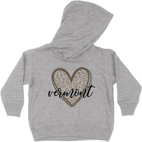 Leopard Heart Vermont Kids Hoodie Sweatshirt Toddler in Kuwait