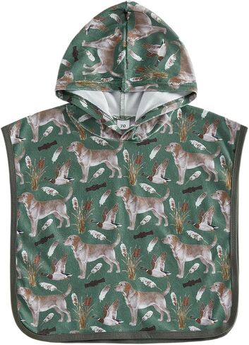Baby Boys Swim Cover Up Adorable Ocean Themed Print Hooded Robe Towel Poncho Bathing Suit Wraps for Pool Beach (Light Green, 0-6 Months) in Kuwait