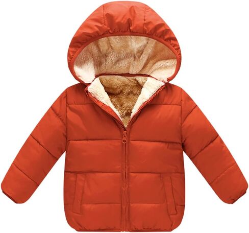 GOODKIDS Baby Girls Boys' Winter Fleece Jackets with Hooded Toddler Warm Lined Coat Outer Clothing 1-6 Years in Kuwait
