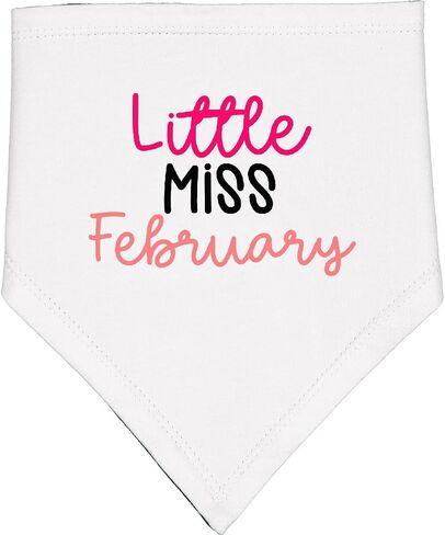 inktastic Little Miss February Baby Bandana Bib in Kuwait