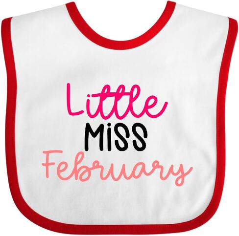 inktastic Little Miss February Baby Bib in Kuwait