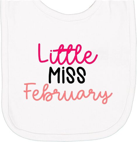 inktastic Little Miss February Newborn Bib in Kuwait