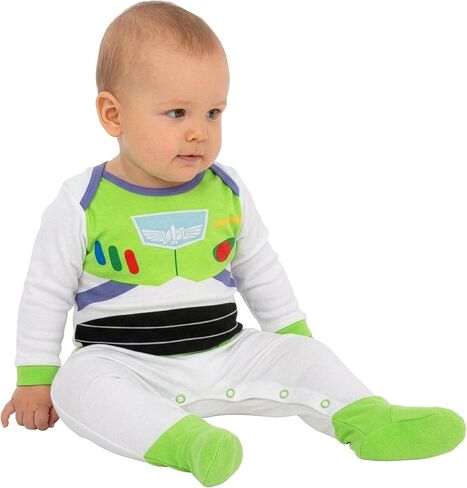 Disney Toy Story Baby Sleepers 2 Pack, Woody And Buzz Lightyear Baby Sleep And Play, Newborn Footie Pajamas 3-6M Multicolor in Kuwait