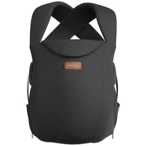 Momcozy Newborn Carrier WeeSnug- Lightweight and Cozy Comfort for 7-25 lbs, Ergonomic Cross-Back Support, Effortless to Put On, Hands-Free Baby Carrier with Lumbar Support, Khaki in Kuwait