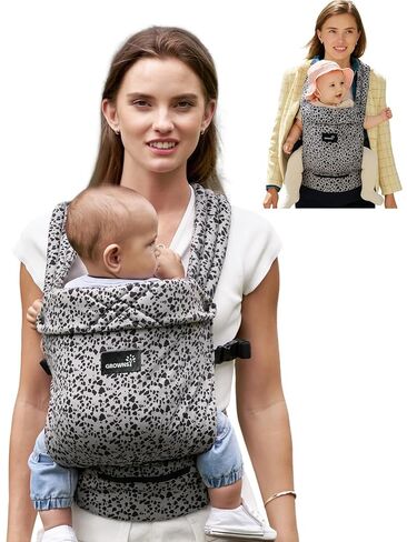 GROWNSY Baby Carrier Newborn to Toddler, Lightweight Ergonomic 7-44 lbs Newborn Carrier with Head Support, Easy to Wear Hands Free Infant Carrier for 0-36 Months, Houndstooth in Kuwait