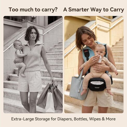 Hip Seat Baby Carrier with Y-Float Straps, Fits Newborn to 44 lbs in Kuwait