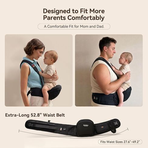 Hip Seat Baby Carrier with Y-Float Straps, Fits Newborn to 44 lbs in Kuwait