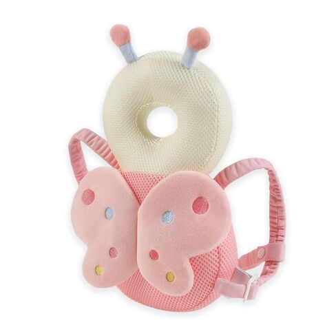 JunNeng Breathable Baby Head Protector Backpack, Pink Dots Butterfly | Summer Cool Mesh, Lightweight , Fall Head Protection for Baby Walking in Kuwait