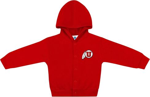 Creative Knitwear College Baby NCAA Officially Licensed Snap Hooded Jacket - Utah Utes Logo - Red - 24 Months in Kuwait