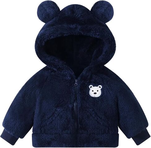 Winter Newborn Baby Boys Fleece Coats Infant Girl Jacket Toddler Hoodie For Girl in Kuwait