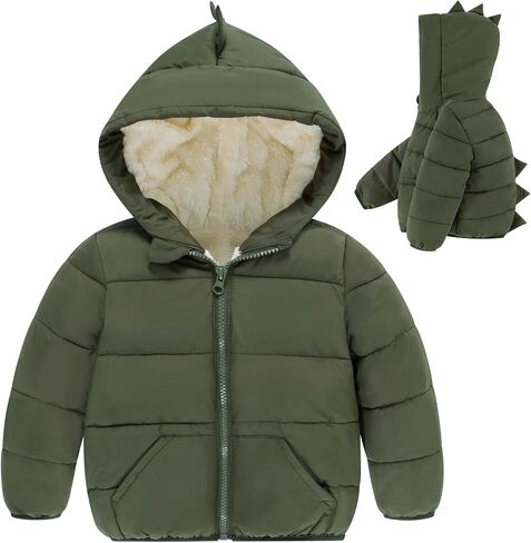 UNICOMIDEA Toddler Boys Girls Winter Coats Hooded Baby Puffer Jacket 6M-5T in Kuwait