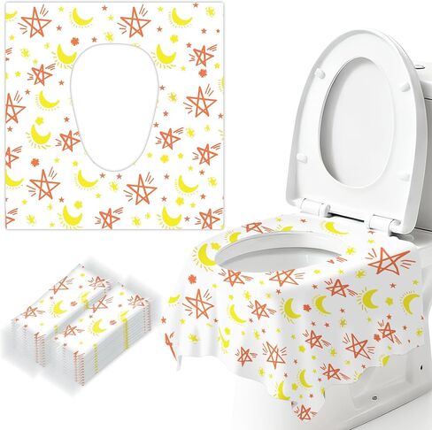 20 Pack Toilet Seat Covers for Kids, Toilet Seat Covers Disposable -Extra Large, Waterproof, Individually Wrapped, Portable Travel Pack for Toddlers Potty Training, Public Restroom, Airplane, Trip in Kuwait