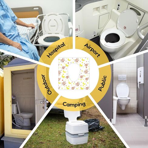 20 Pack Toilet Seat Covers for Kids, Toilet Seat Covers Disposable -Extra Large, Waterproof, Individually Wrapped, Portable Travel Pack for Toddlers Potty Training, Public Restroom, Airplane, Trip in Kuwait