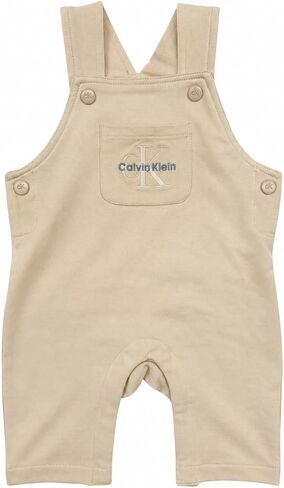 Calvin Klein Baby Boys' Bodysuit and Overalls, 2-Piece Set | Calvin Klein Overalls and Body Suit set, comfy for any weather and any occasion in Kuwait
