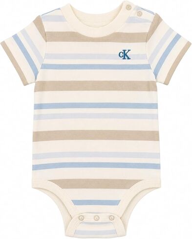 Calvin Klein Baby Boys' Bodysuit and Overalls, 2-Piece Set | Calvin Klein Overalls and Body Suit set, comfy for any weather and any occasion in Kuwait