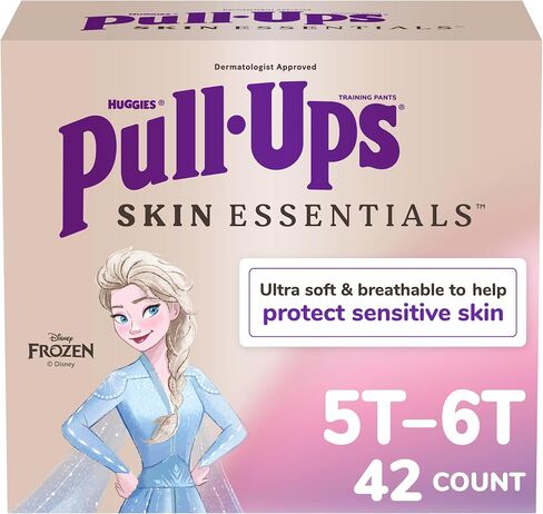 Pull-Ups Girls' Skin Essentials Potty Training Pants, Training Underwear, 4T-5T (38-50 lbs), 46 Ct in Kuwait