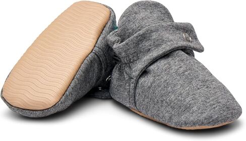 Ten Little Everyday Baby Booties - 100% Organic Cotton, Seamless SoftLoom Interior, Non-Slip, Breathable & Adjustable Newborn Booties for Girls & Boys - Best Newborn Gift for Baby Registry and Baby Shower in Kuwait