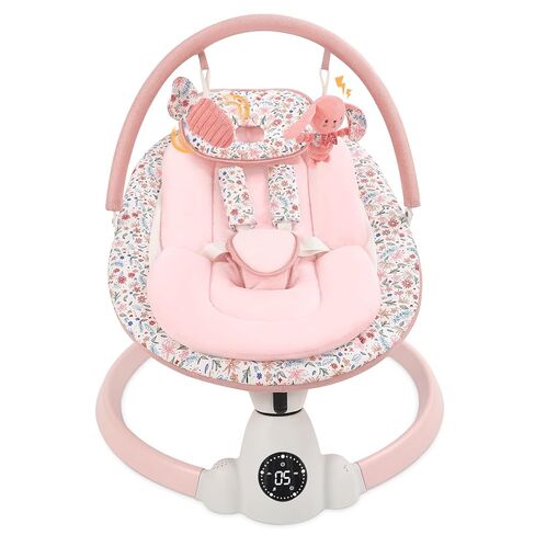 Baby Swing for Infants, Electric Baby Swing with Bluetooth, Portable Infant Swing with 5 Speeds, 10 Songs, 5-Point Harness & Remote Control, for Newborns Infants Indoor Outdoor Use (Black) in Kuwait
