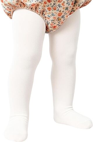 Toddler Tights for Girls Ballet Tights Ultra Soft Baby Stockings | Breathable,High Stretch,Colorful,Dance,Daily,School,Nylon,Dress, Uniform,Resists Snags & Runs,Costume,White,Pink,Beige in Kuwait