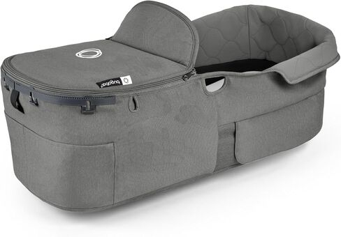 Bugaboo Kangaroo Bassinet Newborn All-Season Stroller Bassinet | Breathable mesh panels, PureBreeze™ dual-sided mattress, fold-flat design, Midnight Black in Kuwait