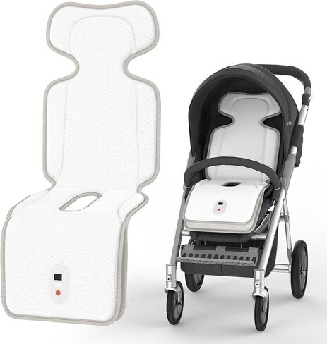 Baby Stroller Cooling Pad with 2 Built-in Blower Up to 10H MAX 10000 mAh Rechargeable 3 Speed Adjustable Car Seat Liner Cooling Cushion for Toddler Outdoors Summer Baby Essentials in Kuwait
