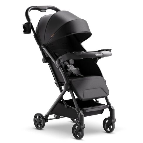 Mompush Lithe V2 Lightweight Travel Stroller, Compact Foldable Baby Stroller with Travel Bag, One-Hand Fold Stroller, Snack Tray, Mechanical Recline Seat, Airplane-Ready, UPF 50+ Canopy & Rain Cover | Compact baby stroller, airplane-ready, one-hand fold,  in Kuwait