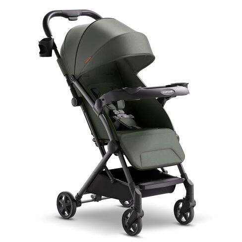 Mompush Lithe V2 Lightweight Travel Stroller, Compact Foldable Baby Stroller with Travel Bag, One-Hand Fold Stroller, Snack Tray, Mechanical Recline Seat, Airplane-Ready, UPF 50+ Canopy & Rain Cover | Compact baby stroller, airplane-ready, one-hand fold,  in Kuwait
