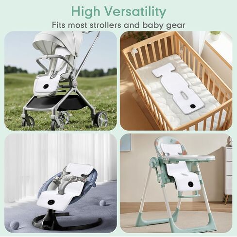 Fotgear Baby Stroller Cooling Pad with 2 Built-in Fan - 3D Breathable & Washable Carseat Cooling Cushion Liner with Child Lock, 5 Speed Levels, Max 17H Ventilation for Toddler Baby Summer Essentials | Breathable Cooling Pad with Fans in Kuwait