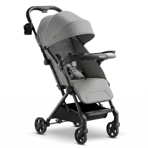 Mompush Lithe V2 Lightweight Travel Stroller, Compact Foldable Baby Stroller with Travel Bag, One-Hand Fold Stroller, Snack Tray, Mechanical Recline Seat, Airplane-Ready, UPF 50+ Canopy & Rain Cover | Compact baby stroller, airplane-ready, one-hand fold,  in Kuwait