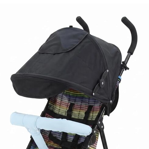 Universal Baby Stroller Sun Shade Umbrella Stroller Canopy Replacement Retractable Stroller Replacement Parts Shade for Pram Pushchair Buggy Parasol Sun with Mesh Window Pocket Adjustable in Kuwait