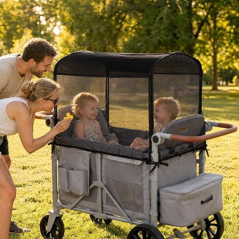 Orzbow Mosquito Net for Baby Stroller Wagon, Black | Suitable for WONDERFOLD W4 Stroller Wagon, Insect, Fly & Bug Protection, Summer, Beach, Travel, and Camping Essentials in Kuwait