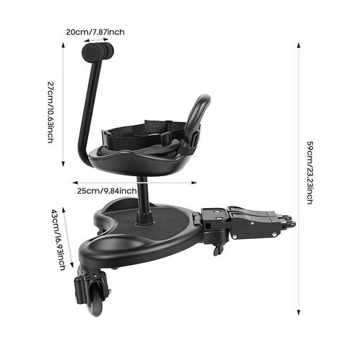 Universal Stroller Board with Detachable Seat, 2in1 Sit and Stand Stroller Connectors, Stroller Extra Seat Attachment for Strollers, Holds Children Up to 55lbs in Kuwait