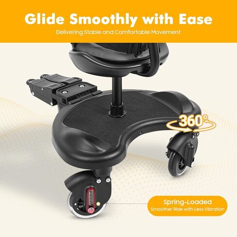 Universal Stroller Board with Detachable Seat, 2in1 Sit and Stand Stroller Connectors, Stroller Extra Seat Attachment for Strollers, Holds Children Up to 55lbs in Kuwait