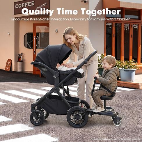 Universal Stroller Board with Detachable Seat, 2in1 Sit and Stand Stroller Connectors, Stroller Extra Seat Attachment for Strollers, Holds Children Up to 55lbs in Kuwait