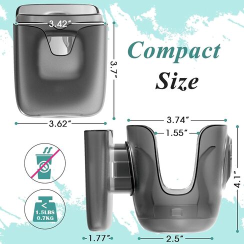 Stroller Cup Holder with Phone Holder, Fits for UPPAbaby Vista/Vista V2/Vista V3/Cruz/Cruz V2/Minu/Minu V2/Minu Duo, Securely Hold The Cup, Quick Attachment, Drinking On The Go, 1Pack in Kuwait