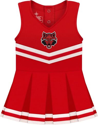 College Baby NCAA Officially Licensed Cheerleader Bodysuit Dress - Team Logo, Multiple Colors, for Baby Girls - (0-24 Months) in Saudi Arabia