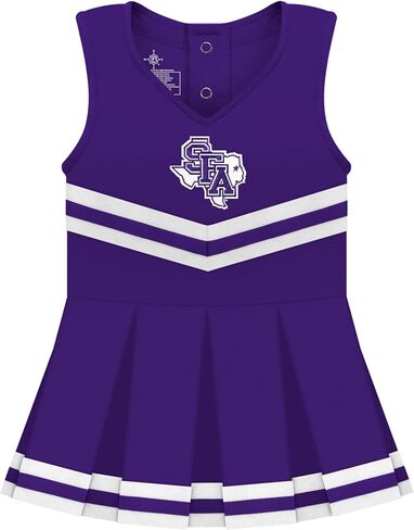 College Baby NCAA Officially Licensed Cheerleader Bodysuit Dress - Team Logo, Multiple Colors, for Baby Girls - (0-24 Months) in Saudi Arabia