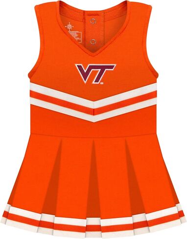 College Baby NCAA Officially Licensed Cheerleader Bodysuit Dress - Team Logo, Multiple Colors, for Baby Girls - (0-24 Months) in Saudi Arabia
