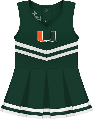 College Baby NCAA Officially Licensed Cheerleader Bodysuit Dress - Team Logo, Multiple Colors, for Baby Girls - (0-24 Months) in Saudi Arabia