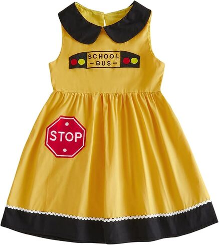 Kupretty Toddler Girl Back to School PreK Kindergarten Dress | First Day of School Outfit, Ruffle Shirt Suspender Skirt Set, Embroidery Pencil Preschool PreK 1st Grade Dresses Photos in Kuwait