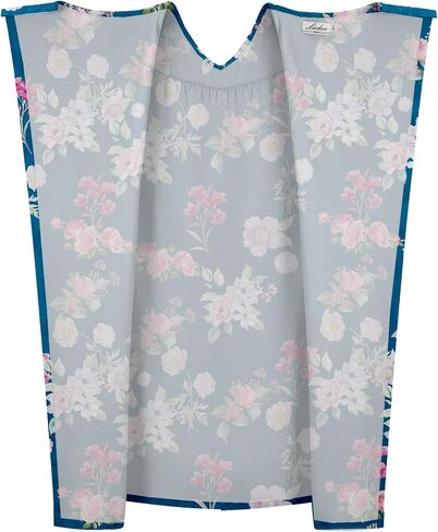 Cotton 2 Pack Hospital Gown for Women Open Back Snaps with Pockets | Adaptive Patient Gown Set, Short Sleeve Overlap Back, Soft Stretch Cotton for Hospital, Postpartum, Elderly and Home Care in Saudi Arabia
