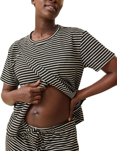 Kindred Bravely Luxe Terry Maternity & Nursing T-Shirt, Split Hem Top | Soft postpartum breastfeeding top with pull-aside nursing access. Breathable stretchy oversized fit for pregnancy and beyond in Kuwait