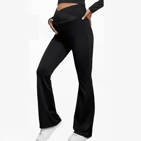 Pregnant Women's Crossable Adjustable Trumpet Trousers in Kuwait