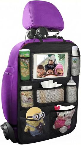 ONE PIX Backseat Car Organizer Mats Back Seat Organizers and Storage Bag with Touch Screen Tablet Holder for Kids Toddlers Car Seats, Travel Accessories, Road Trip Essentials Kids in Saudi Arabia