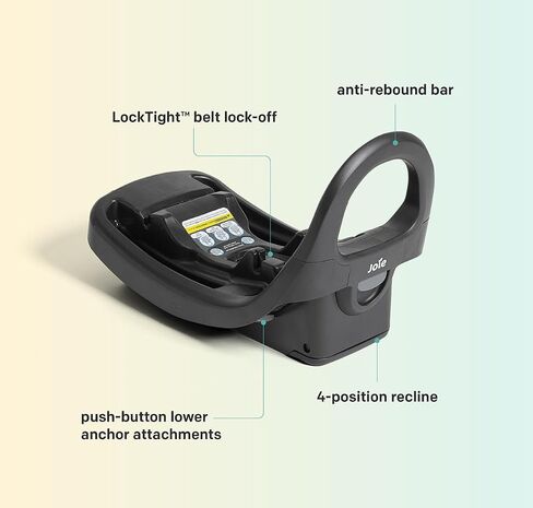 Joie Baby, Base AR Infant Car Seat Base with Anti‑Rebound Bar, LockTight™ Secure Install, 4‑Position Recline – Compatible with All Joie Infant Car Seats in Saudi Arabia