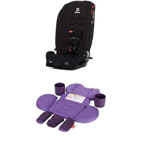 Bundle of Diono Radian 3R, 3-in-1 Convertible Car Seat, Rear Facing & Forward Facing + Diono Radian 3R Comfort Travel Kit, Infant Car Seat Accessory, Purple Wildberry in Saudi Arabia