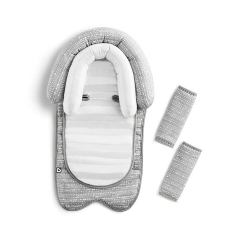Munchkin Car Seat Head Support Baby, Infant and Newborn, Fabric Strap Covers, Silver-Ion Technology, Dots in Kuwait