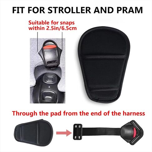 SeedFuture 2 Pieces Crotch Pads for Stollers, Black in Saudi Arabia