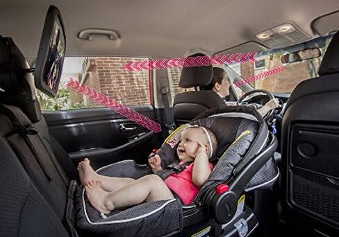 Shynerk Baby Car Mirror, Rear Facing Car Seat Mirror Safety for Infant Newborn, Baby Mirror with Wide Rearview & 360° Rotation, Shatterproof & Easy Assembled Crash Tested in Saudi Arabia